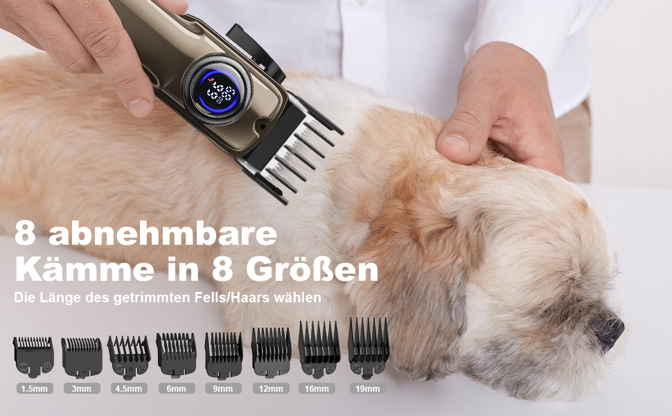 Набір триммерів для собак 3-в-1: машинка для стрижки, триммер для подушечок лап, професійний триммер для густого хутра, для собак та котів (2 шт.)