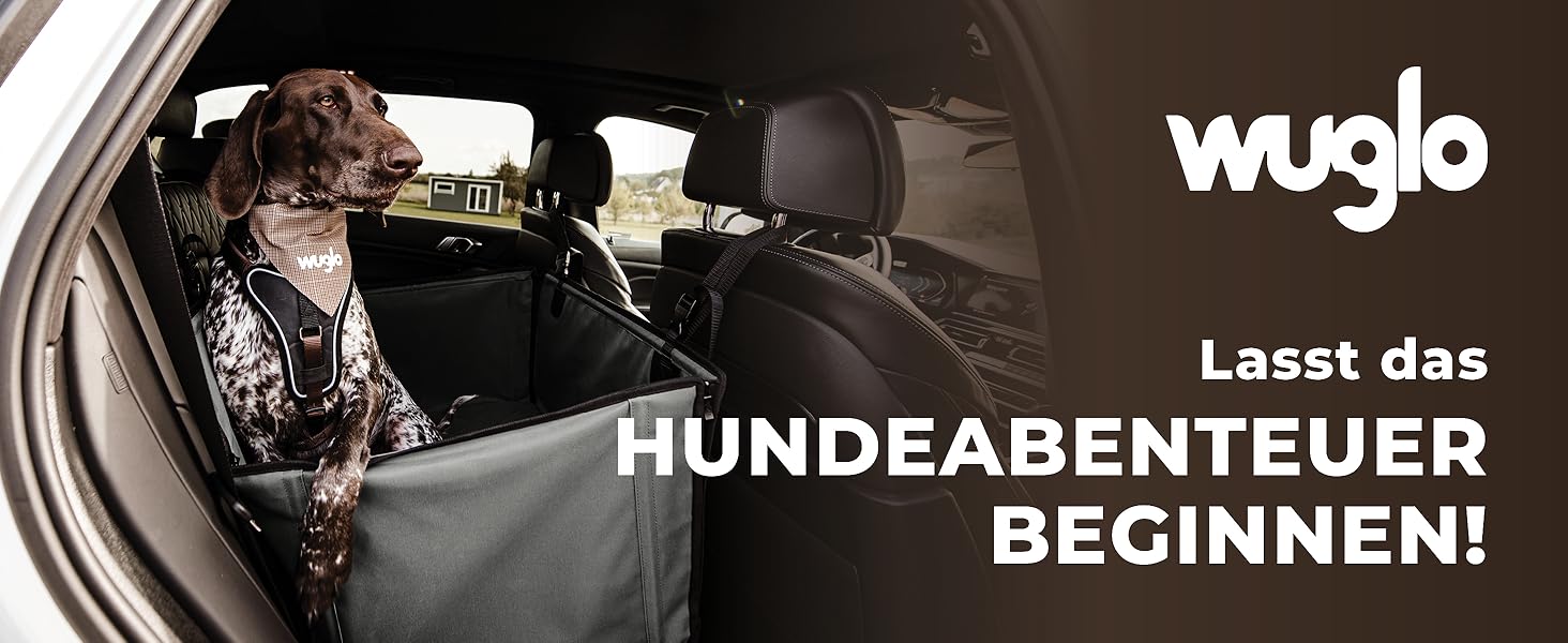 Автокрісло для собак Wuglo Extra Stabiler – безпечне та водонепроникне автокрісло для великих собак до 26 кг (сірий)