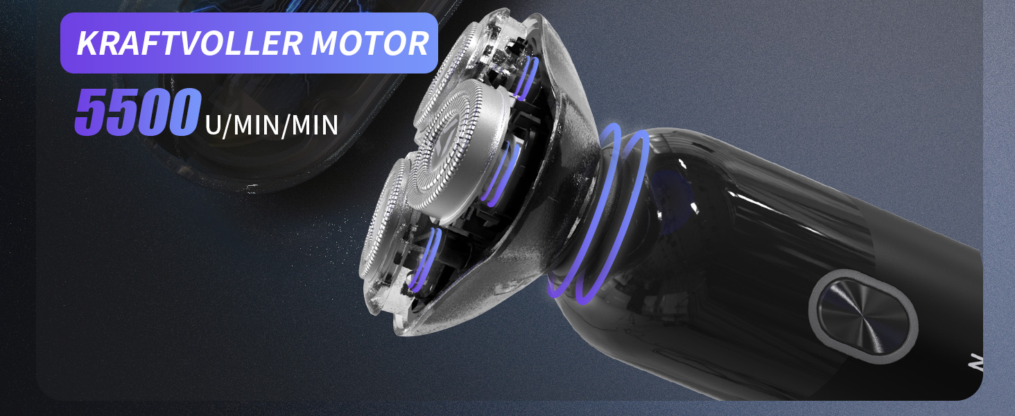 Електричний гоління для чоловіків Sejoy з 4D головкою, бездротовий, для мокрого та сухого гоління, потужний мотор