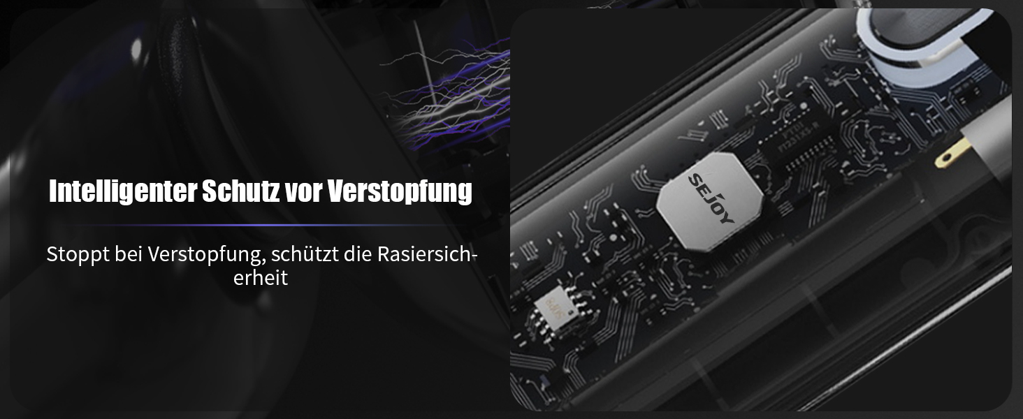 Електричний гоління для чоловіків Sejoy з 4D головкою, бездротовий, для мокрого та сухого гоління, потужний мотор
