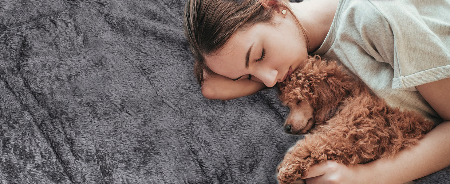 М'яка флісова підстилка для собак і котів Nobleza, 160 x 120 см, сіра