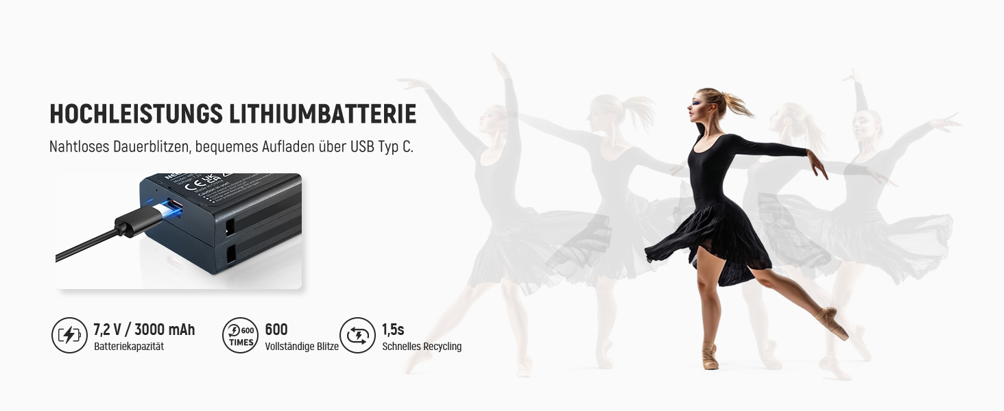 NEEWER Z2-N Flash - Світловий спалах Speedlite для Nikon, 76W, TTL/M, HSS 1/8000s, 2600mAh