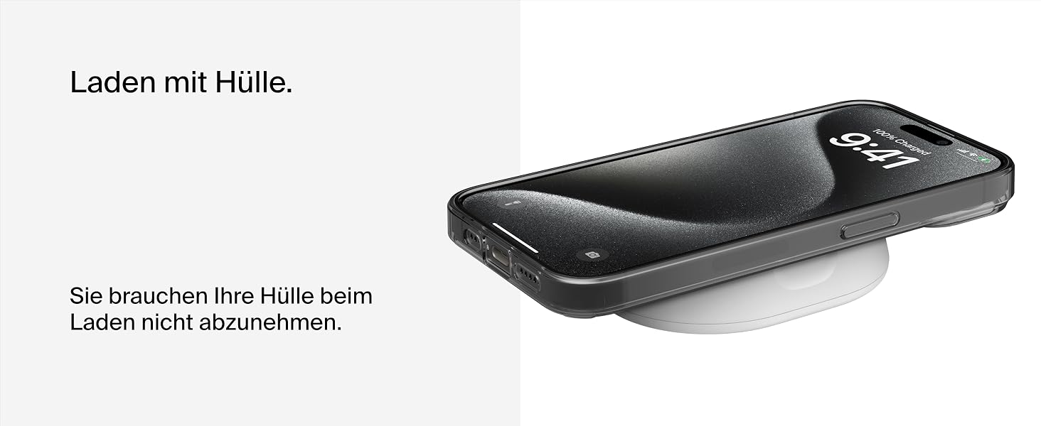 Белкін BoostCharge Pro індукційна зарядка 15W, Qi2, сумісна з MagSafe, для iPhone 16/15/14/13/12, з 20W адаптером живлення