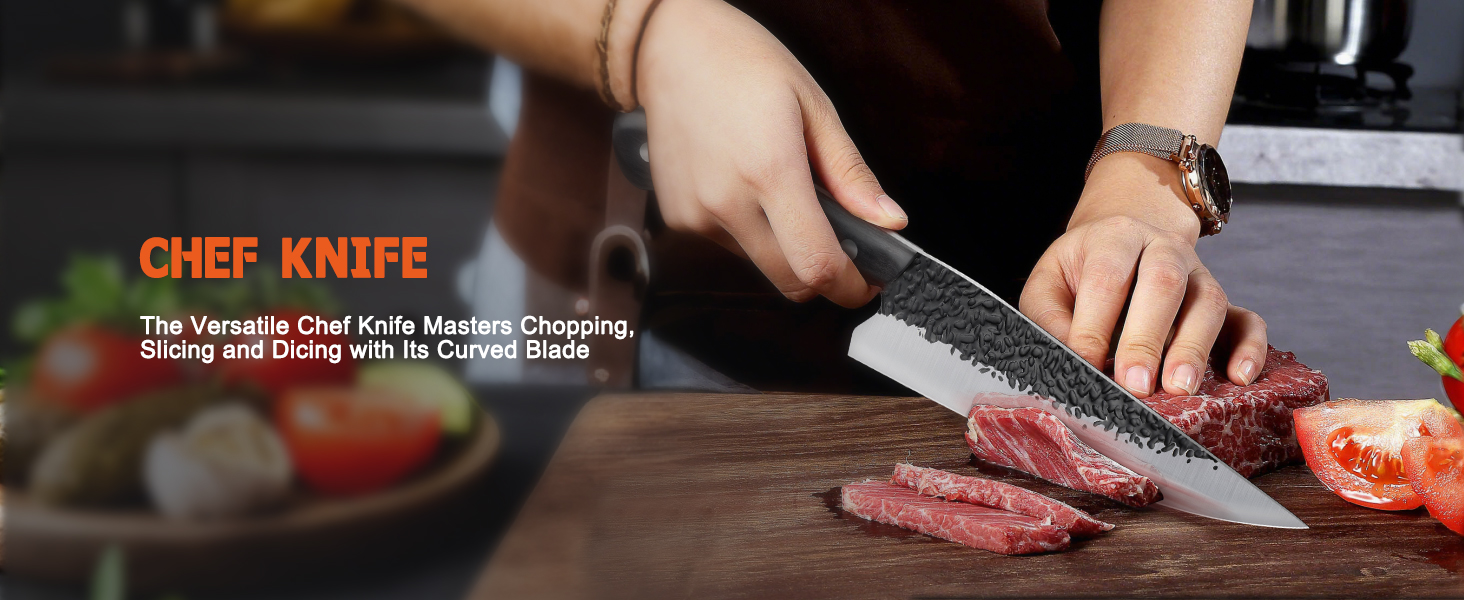 Ніж Santoku Purple Dragon професійний шеф-ніж з високоякісної вуглецевої сталі, 16.8 см (3 шт.)