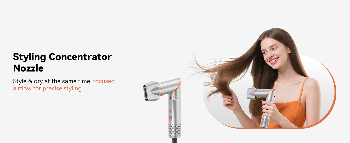 Air Styler Hair Stylers Airbrush 5-в-1: мультистайлер, фен-щітка, 800W, для об'єму, локонів, випрямлення та сушіння волосся (срібний)