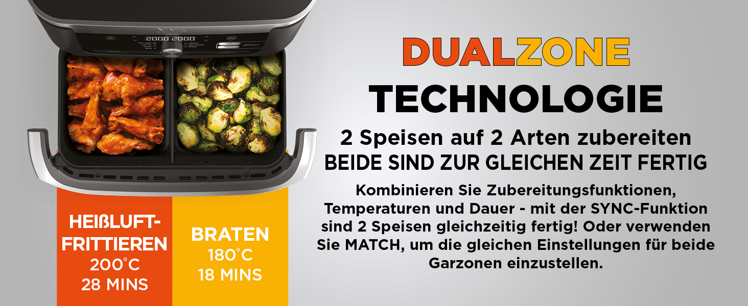 Фритюрниця повітряна Ninja Foodi FlexDrawer AF500EU, 10.4 л, 7-в-1, чорна