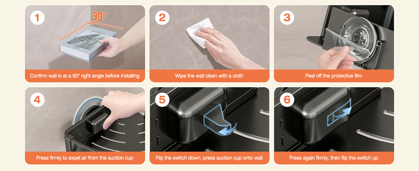 Поличка для душу Lekesky без свердління, кутова, з міцними присосками, алюміній, нержавіюча сталь, знімна, 2 шт., Gunmetal Grey