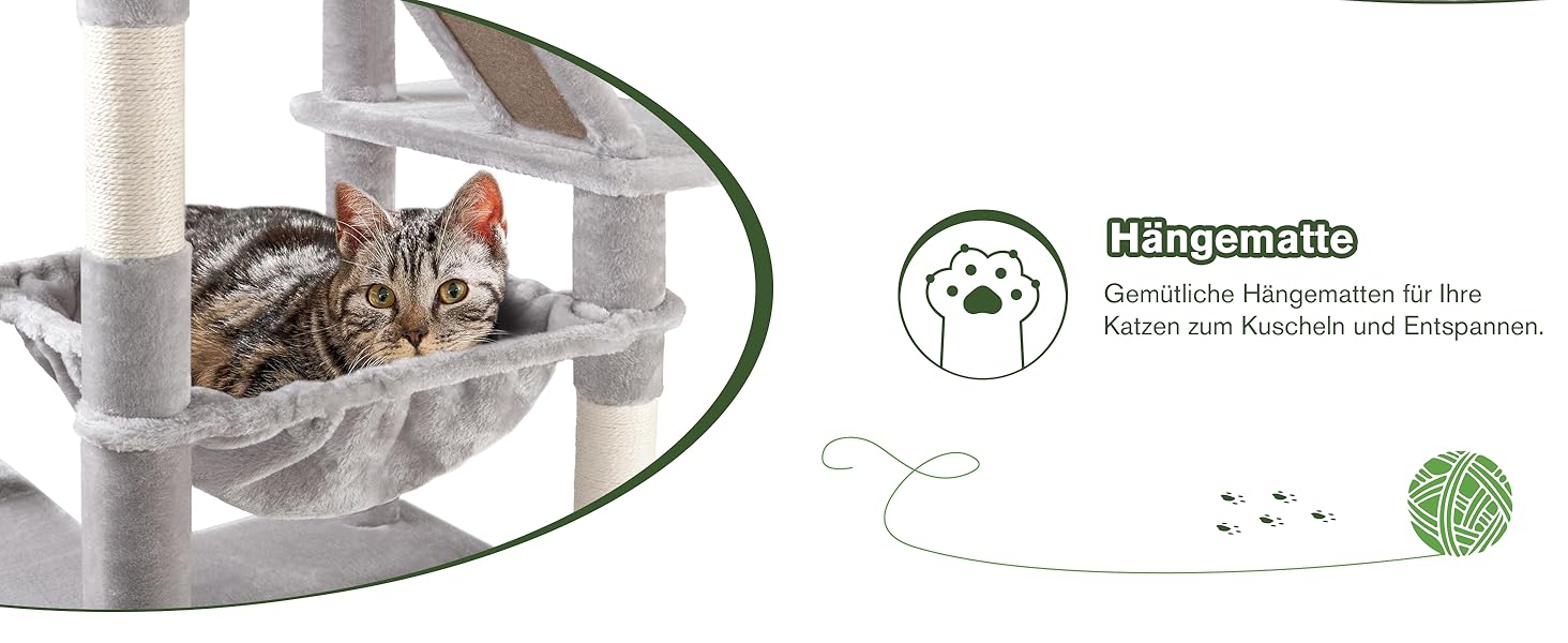 Котячий будиночок MUTICOR - великий когтетоп з будиночком, 206 см, сірий