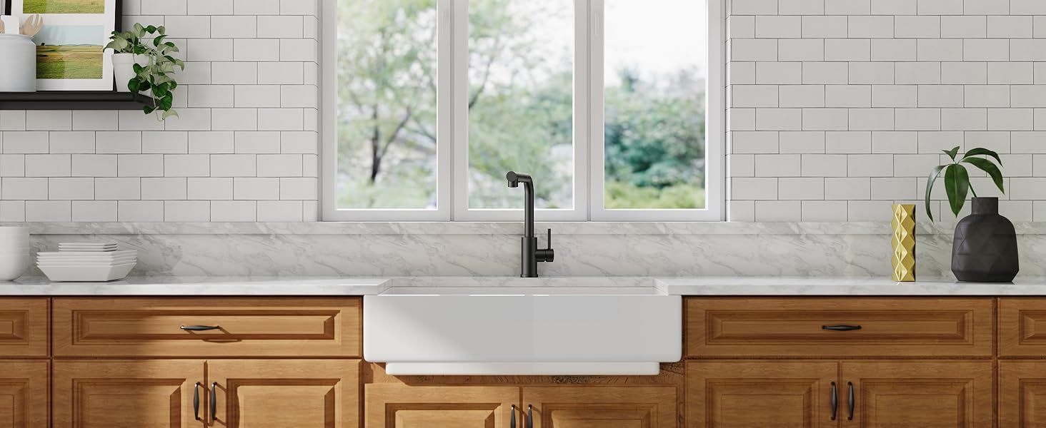 Змішувач кухонний FORIOUS висувний з душем, шланговий, нержавіюча сталь, 360° обертання, 2 режими, L-подібний