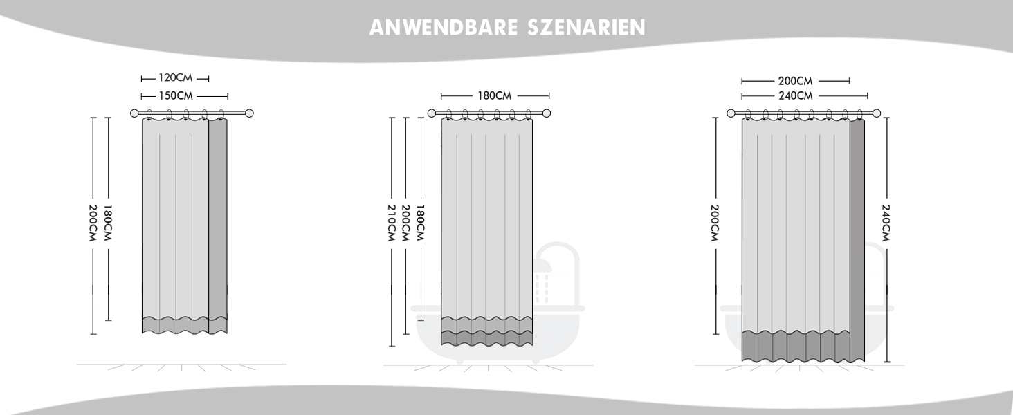 Штора для ванної MIULEE 180x180 см, прозора з 3D камінням, антигрибкова, з магнітами та кільцями (1 шт)