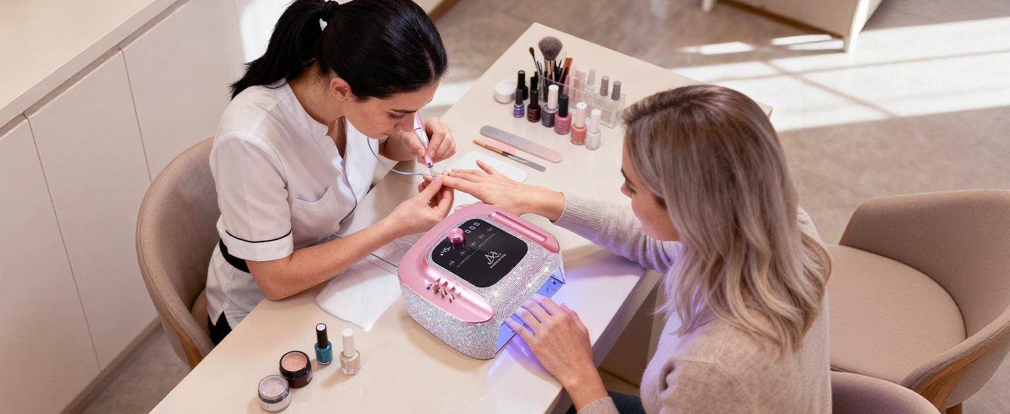 Професійний набір для манікюру 2-в-1: фрезер та UV-лампа, 45000 RPM, для дому та салонів