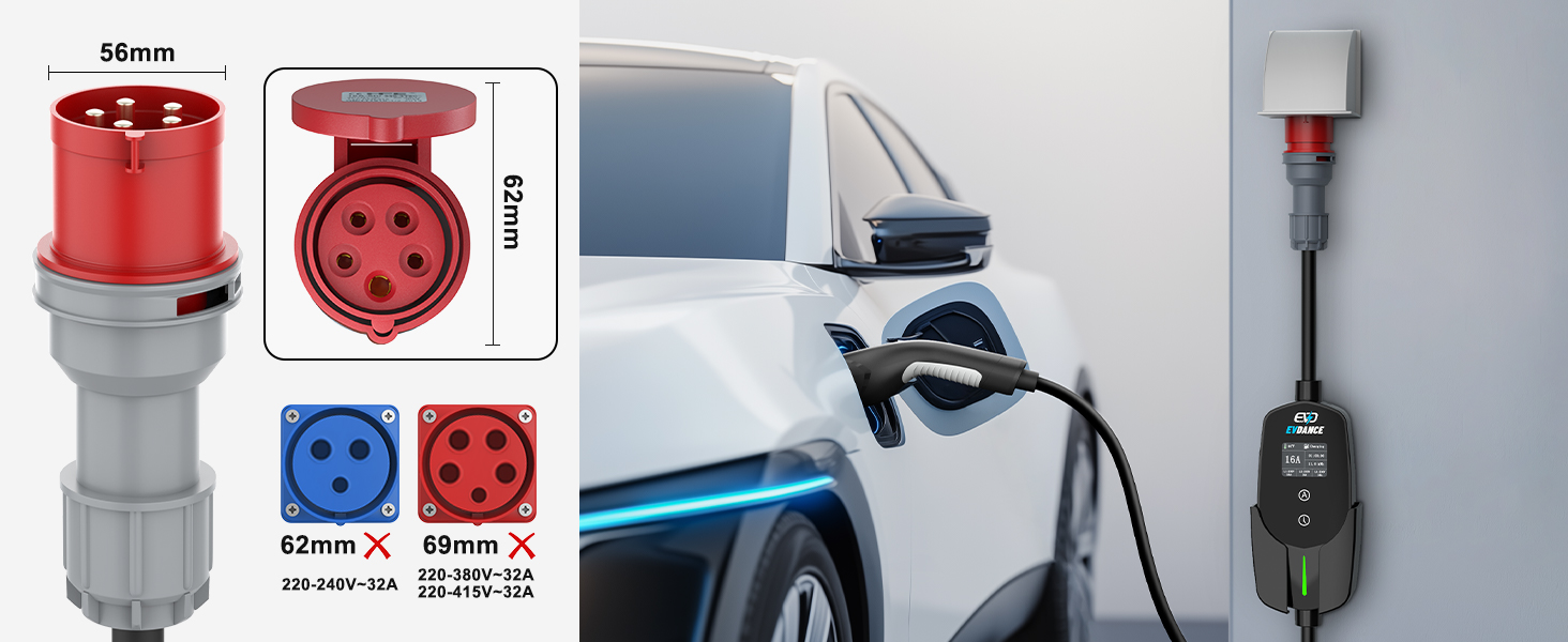 Кабель для зарядки електромобіля Type 2 Schuko, 3.68kW, 6.1м, 6-16A, для електромобілів та гібридів (PHEV/EV)