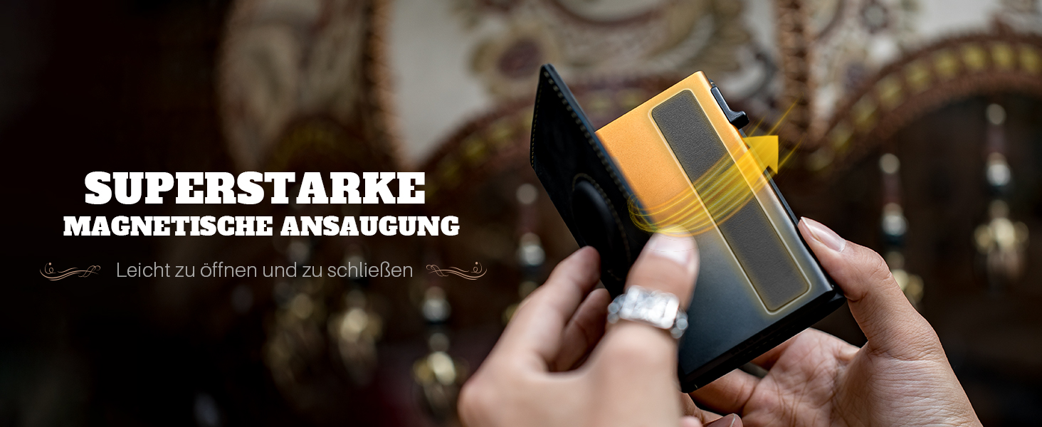 Портмоне DODENSHA® MagSnap для чоловіків з RFID захистом та відділенням для AirTag, картхолдер на 10+ карт, з монетницею, чорно-синій колір