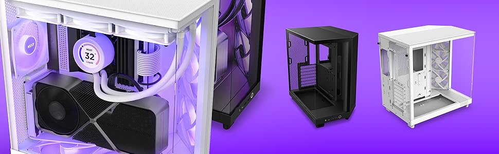 NZXT H6 Flow RGB: Корпус ПК Mid-Tower з двома камерами, чорний