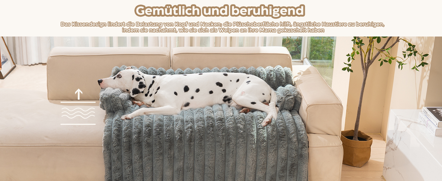 М'яке ліжко для собак Avont, килимок-подушка для собак та котів знімний та пральний чохол, антиковзаюче дно (Темно-сірий, L)