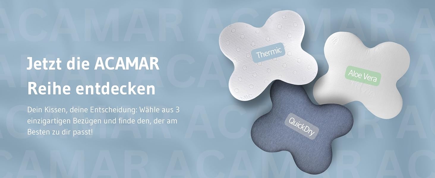 Ергономічна подушка для сну на боці ACAMAR (Memory Foam) з терморегулюючим чохлом, форма метелика, біла