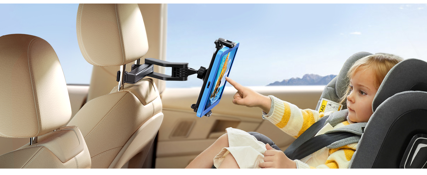 Тримач для планшета Joyroom у автомобіль для підголівника, сумісний з iPad/Galaxy Tab/Fire/Switch (4.7–12.9 дюймів)