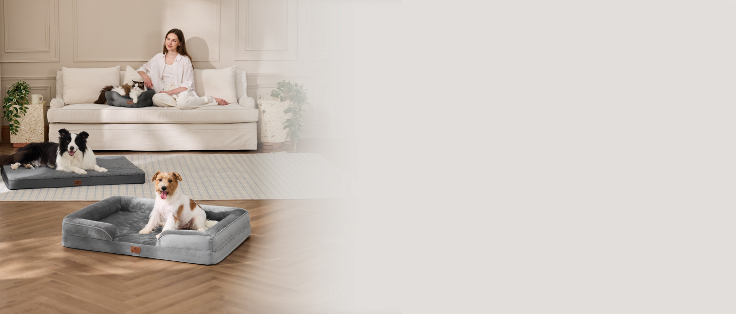 BEDSURE Ортопедичне ліжко для котів - м'яке кільце 51x51x15см, знімний чохол, неслизьке дно, для котів