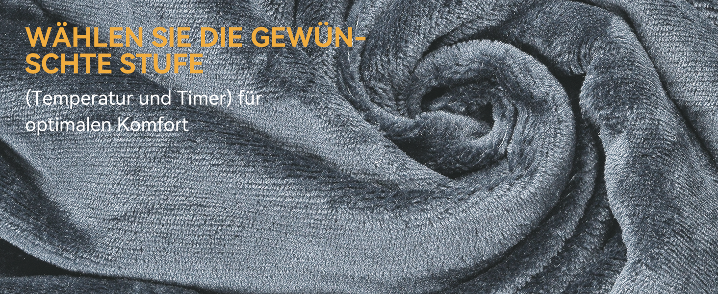 Електрична ковдра Olycism з автовимкненням, 160x130 см, 10 режимів нагріву, таймер, захист від перегріву, для дому та офісу, сіра