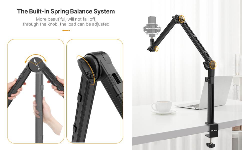 Тримач для мікрофона ULANZI LS24 - професійний, міцний, для студії, стрімінгу, подкастів, broadcast, з адаптерами 3/8' та 5/8'