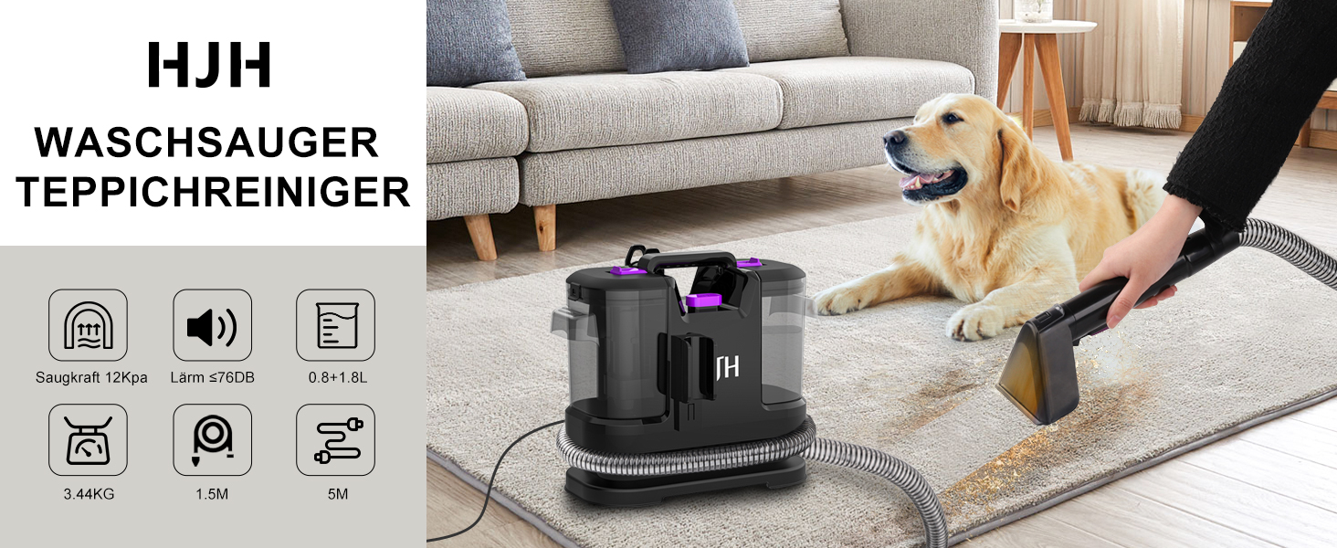 Апарат для чищення м'яких меблів Nassauger, 450W, 12kPa: мийка килимів, диванів, автосидінь, соф