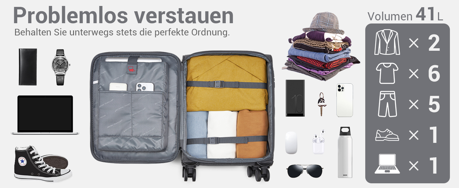 Розширюваний валіза British Traveller, 100 л, сірий, з TSA замком, 79.5x49x32.5 см