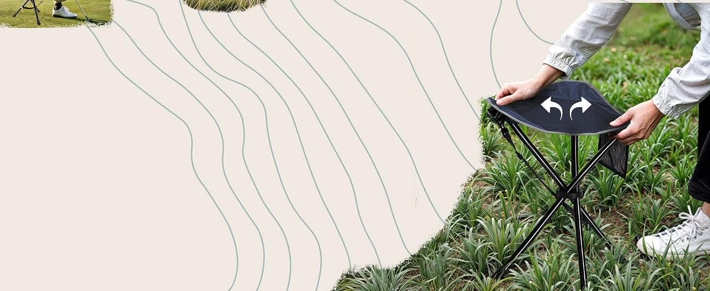 Зручний складаний стільчик для кемпінгу та риболовлі (1 шт.)