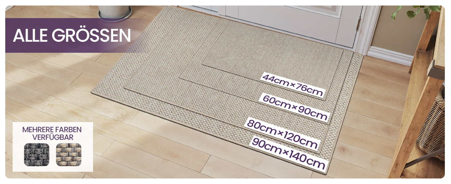 Килимок для дому DEXI 44 x 76 см, антиковзаюча, миється, поглинаючий, для входу та коридору, бежевий