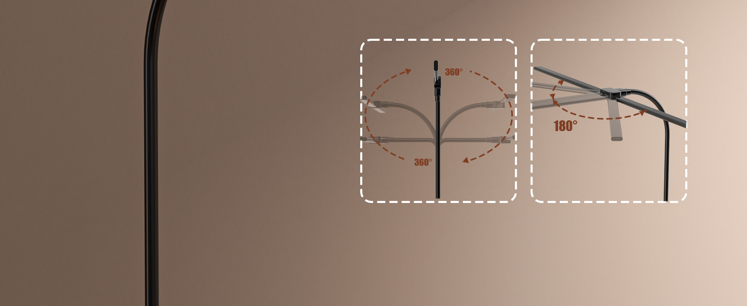 LED настільна лампа Rigors 60см з регулюванням яскравості, 900LM, захист очей, 5 кольорів, 10 рівнів яскравості, гнушкий 360° «лебединий» шийка, для офісу та дому