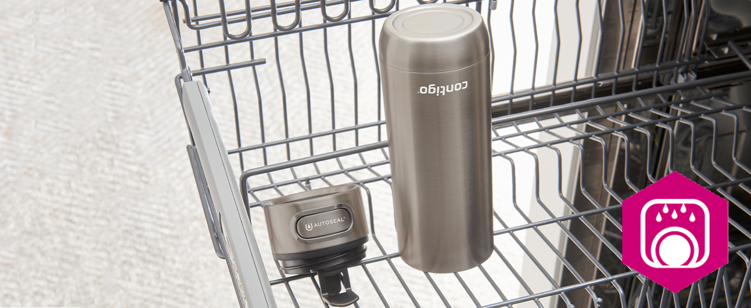 Термокружка Contigo Luxe Autoseal з нержавіючої сталі, 360 мл, виготовлена з BPA-free матеріалів, з невеликим отвором, не протікає, для кави з собою, можна мити в посудомийній машині