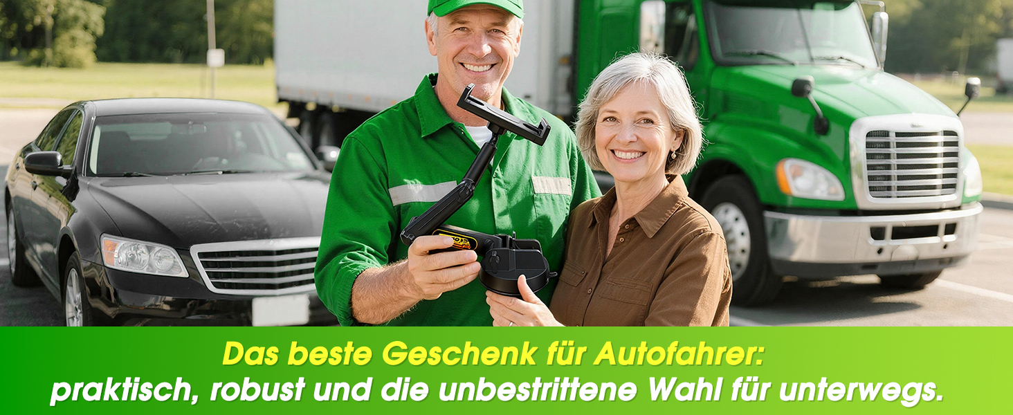 Тримач для планшета в авто/Вантажівка, міцний кріплення на присоску, довгий подовжений важіль, сумісний з iPad та іншими планшетами (16.7 дюймів, чорний)