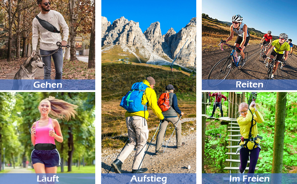 Чоловіча/жіноча поясна сумка-рюкзак на пояс, водонепроникна, чорна. Підходить для спорту, подорожей, фітнесу, велоїзди та кемпінгу.