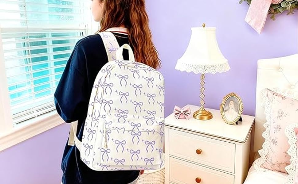 Жіночий рюкзак для ноутбука, шкільний рюкзак, легкий та стильний, чорний/рожевий
