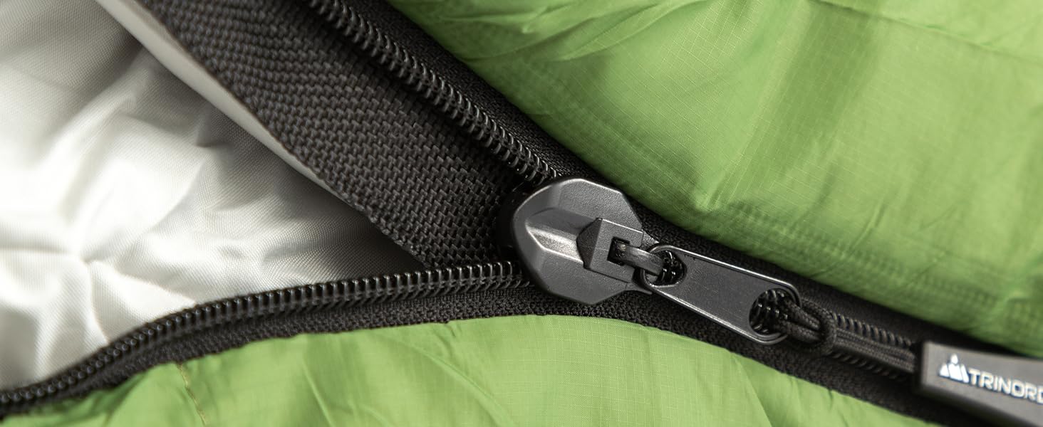 Легкий літній спальний мішок XL – 900г, компактний, з антизастрягаючим блискавкою – мумієподібний спальник для дорослих, для кемпінгу, трекінгу та байкпакінгу