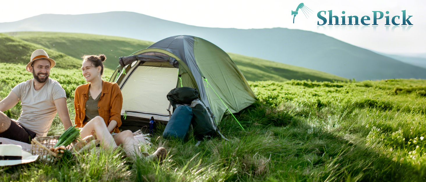 Портативна душова кабіна ShinePick для кемпінгу, 3000 mAh, LED-дисплей, 3 режими, водонепроникна IPX7, для кемпінгу, відпочинку на природі, авто та тварин