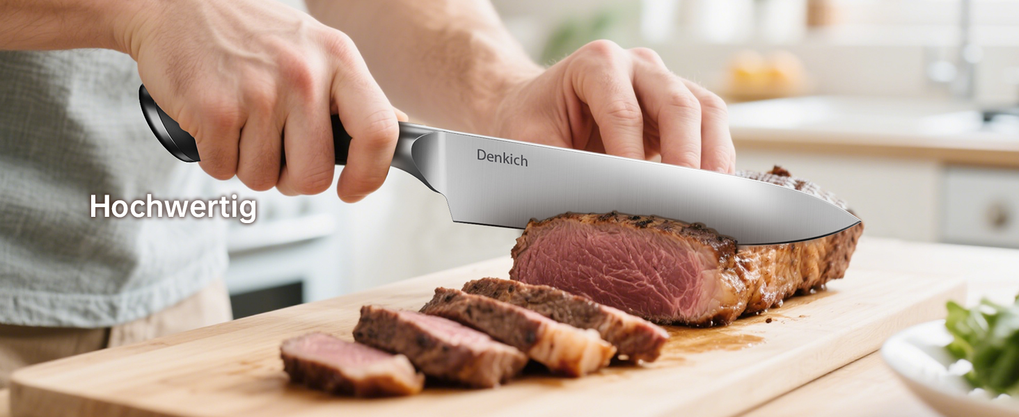 Набір кухонних ножів Messerblock Set, 7 предметів: професійний набір ножів з бруском, німецькі леза з високоякісної нержавіючої сталі, ергономічні ручки, для дому