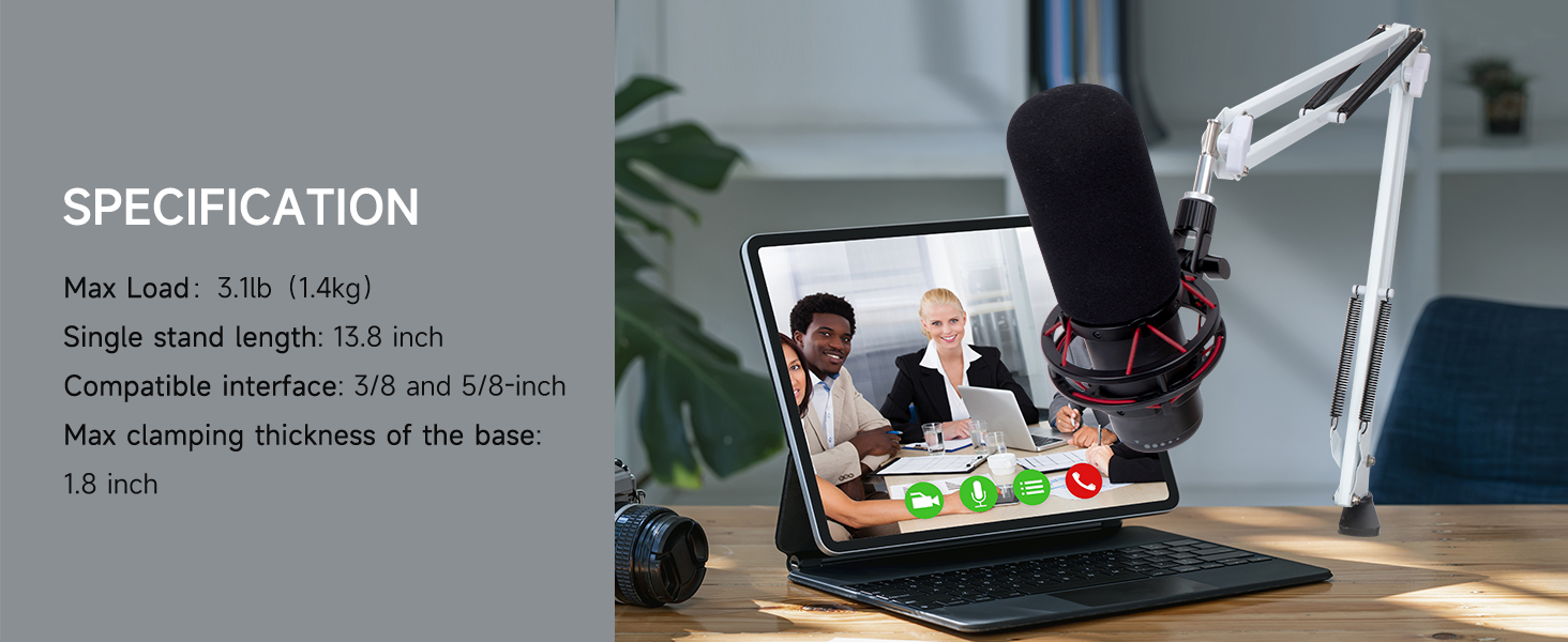 Кріплення для мікрофона HyperX QuadCast та інші - універсальний стійкий тримач YOUSHARES