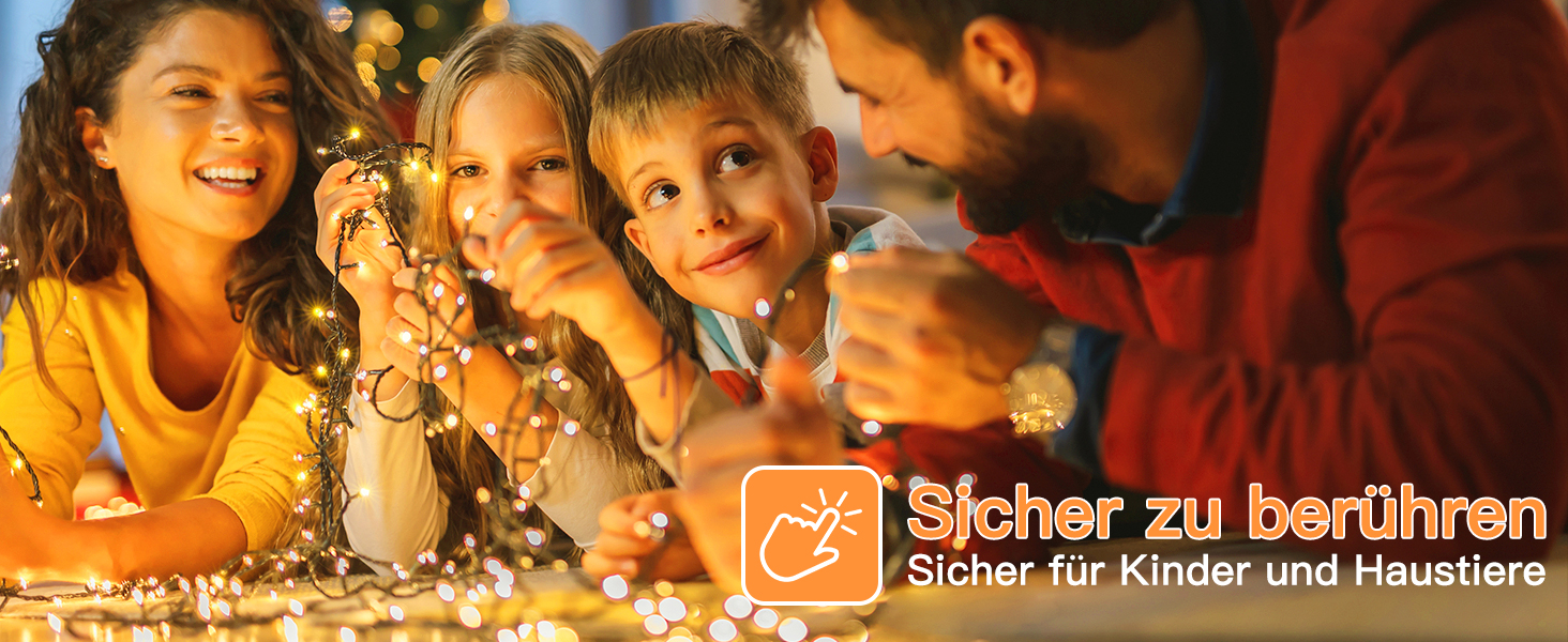 Ланцюжок прикрас Ollny з 150 LED, 15 м, тепле біле світло, IP44, для саду, вечірки, Нового року (зелений кабель)