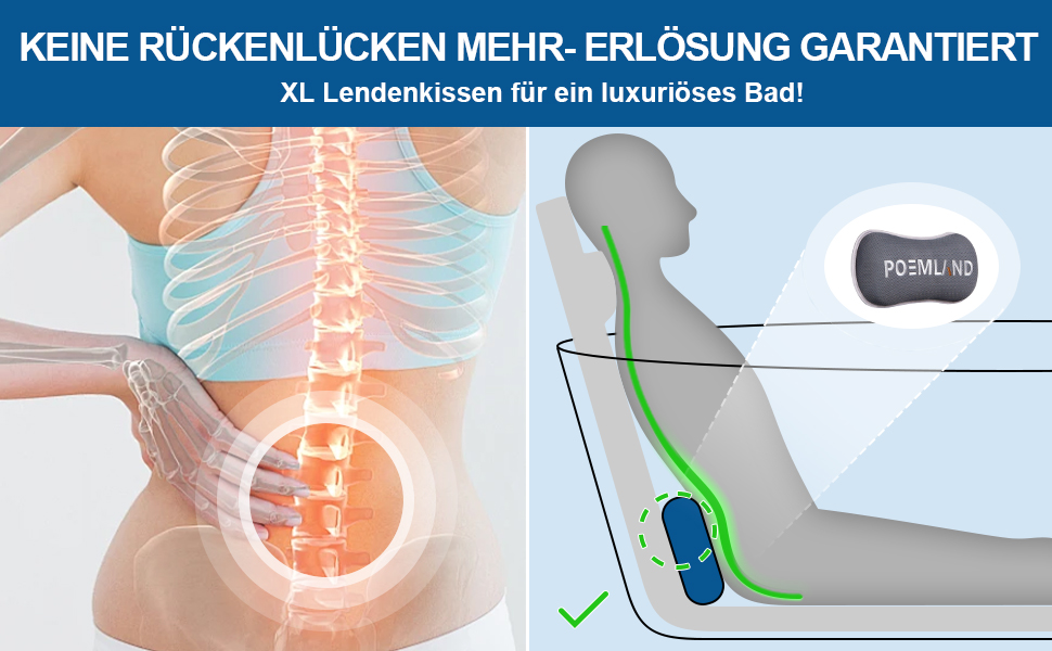 Подушка для ванни Luxus Dicke з м'яким наповнювачем: підтримка голови, шиї та плечей для комфортного розслаблення. Аксесуар для спа, сірий колір.