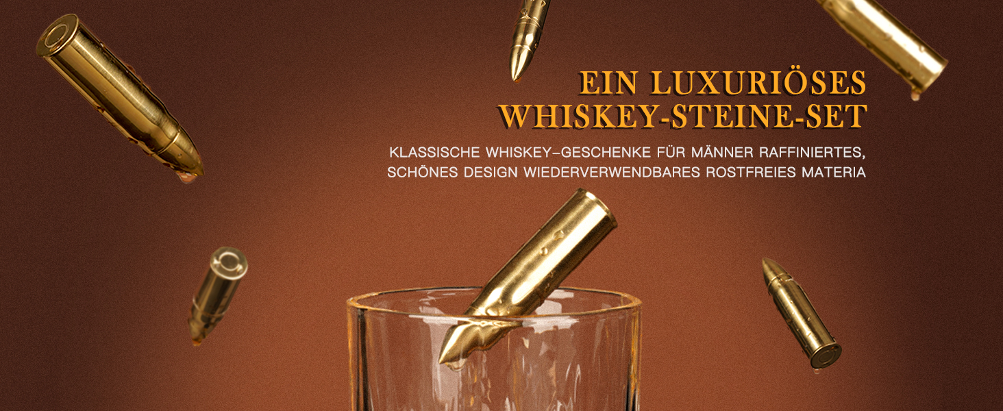 Набір віскі з 2 склянками та 6 камінцями для віскі, подарунок для чоловіків, камінці багаторазового використання, брендовий подарунок