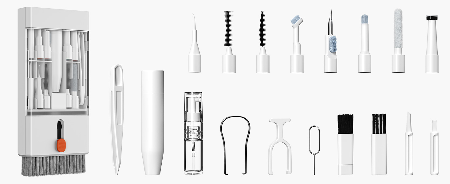 Набір для чищення клавіатури та навушників: 22 в 1. Підходить для AirPods, ноутбуків, моніторів, телефонів.