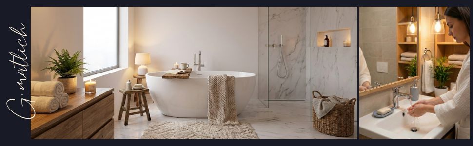 Набір для ванної кімнати 6 предметів, чорний: аксесуари для ванної, туалетний набір, кошик для сміття, стакан для зубних щіток, мильниця, дозатор для мила - пластик