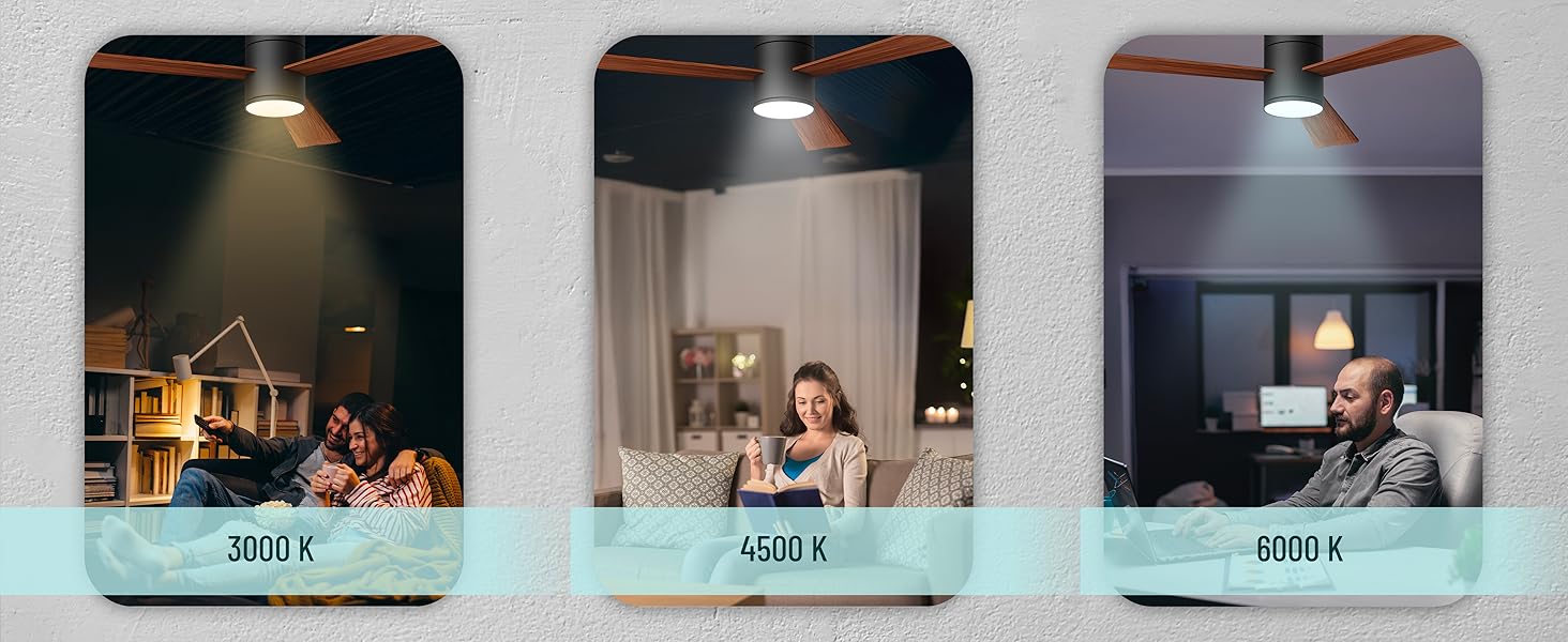 Стеляний вентилятор Noaton® Fornax Weiß з підсвічуванням, діаметр 132 см, DC мотор 40 Вт, регульоване LED-освітлення 22 Вт, 3 колірні температури, пульт дистанційного керування, таймер, продуктивність повітря до 185 м³/хв (Zoya BD)