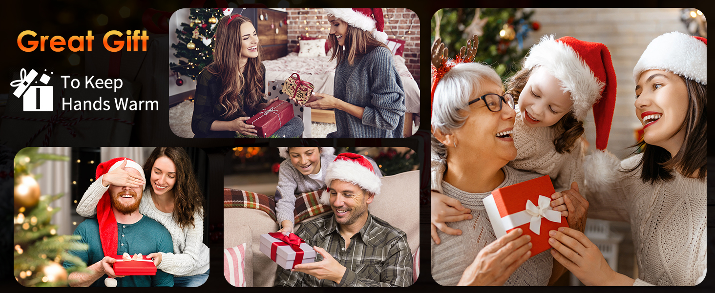 Електричні грілки для рук 2 шт. - подарунок для чоловіків на Різдво. Зігрівачі для активного відпочинку, походів, гольфу. Магнітні, акумуляторні, чорного кольору.