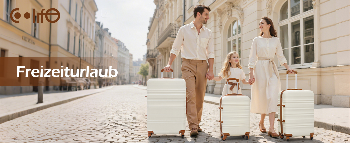 Валіза COOLIFE з жорстким корпусом, тріскачка, валіза для подорожей з TSA-замком та 4 колесами (Зелений, Набір валіз)