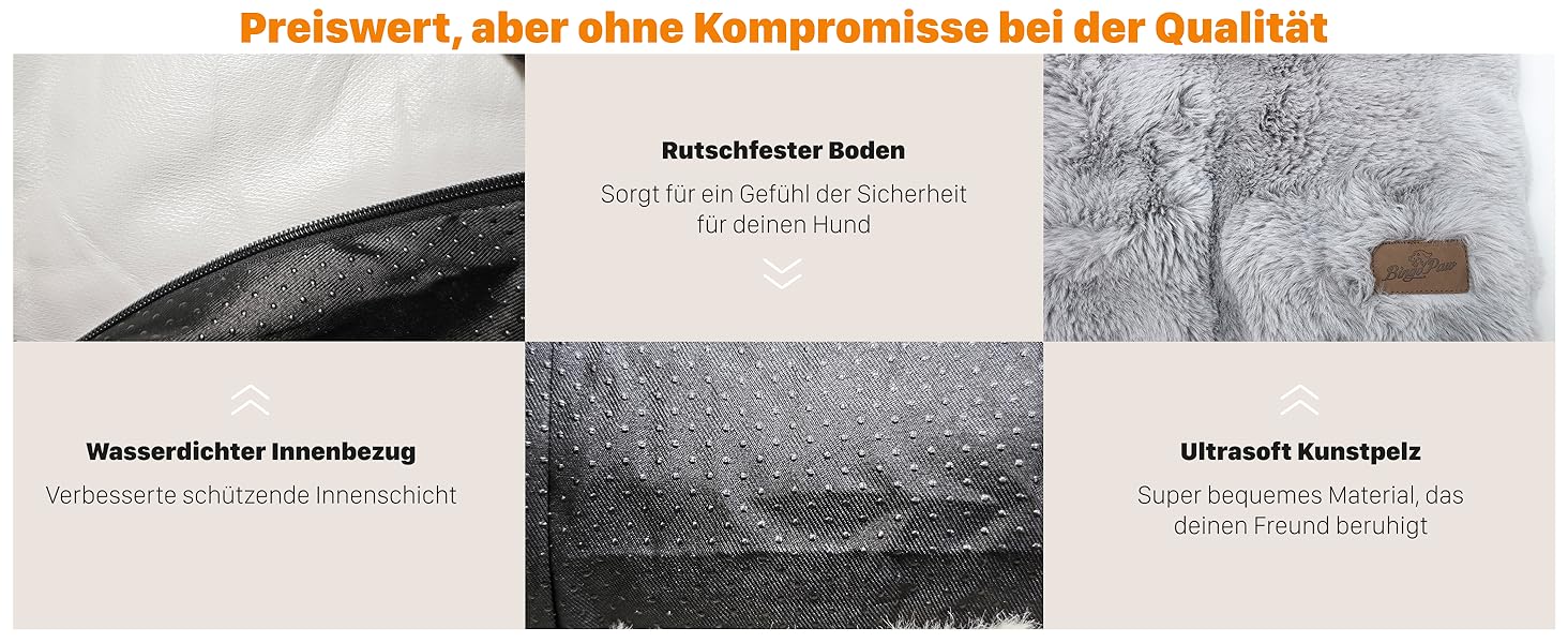 Крісло-ліжко для собак BingoPaw: м'яке, велике, водонепроникне, знімне, неслизьке, для великих та середніх собак, сіре, 90x60x10 см