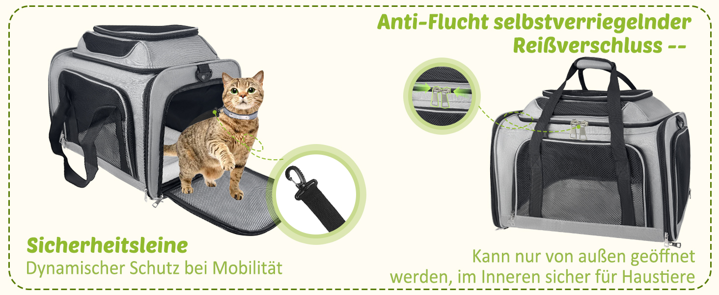 Транспортна сумка для кота та собаки, переноска для тварин (чорна, L)