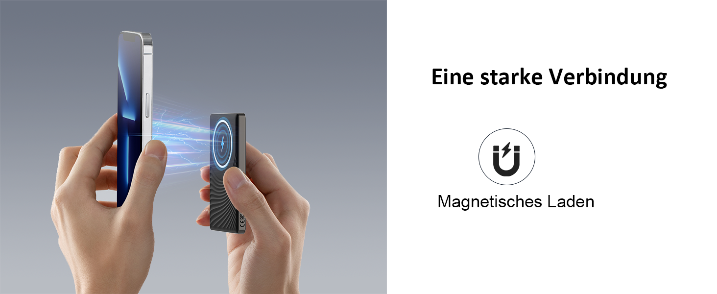 Power Bank Dbasne Магнітний 5000mAh з PD 20W та QC 3.0 для iPhone 16/15/14/13, USB-C, чорний