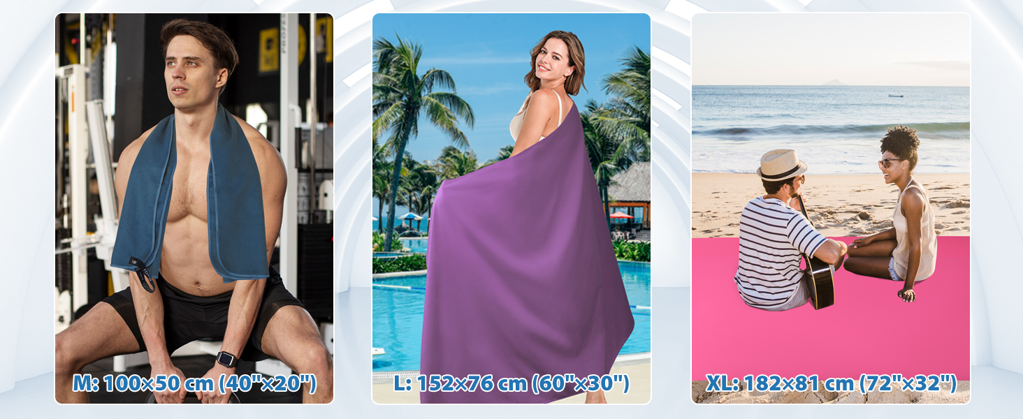 Рушник з мікрофібри BOGI, швидковисихаючий, м'який, легкий, для фітнесу, супер вбираючий, ультракомпактний, Navy Blue, 50x100 см