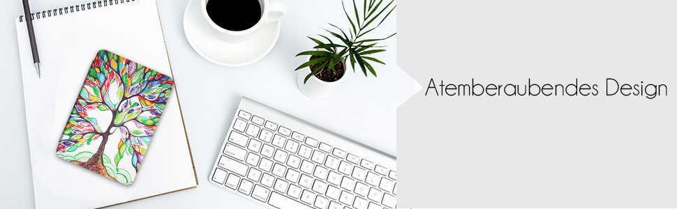 Водонепроникний чохол Fintie для Kindle Paperwhite 10 (2018) з авто-ввімкненням/вимкненням, модель PQ94WIF, з малюнком 'Цвітучий гібіскус'